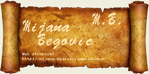 Mijana Begović vizit kartica